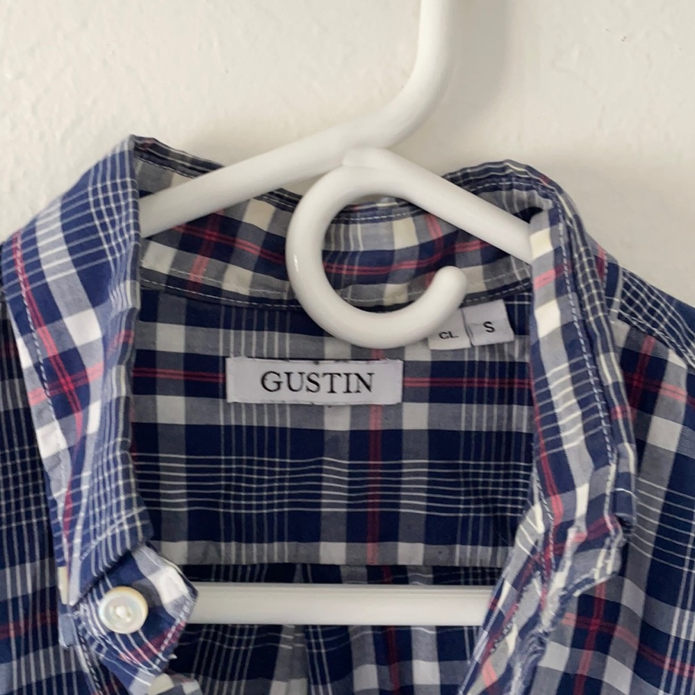 Men’s Gustin brand custom plaid dress shirt